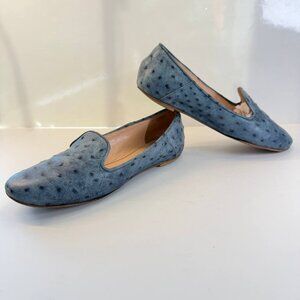 Baldinini Trend Women’s Leather Flats – Blue – EU 37 – Made in Italy